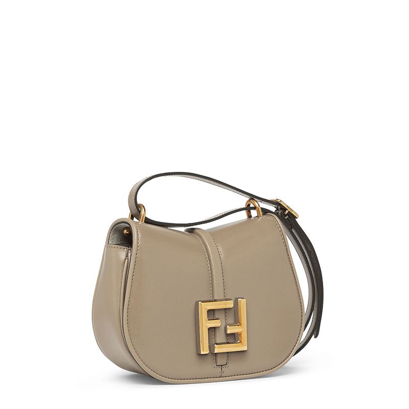 Affordable Fendi Mini C'mon Bag In Calf Leather Grey