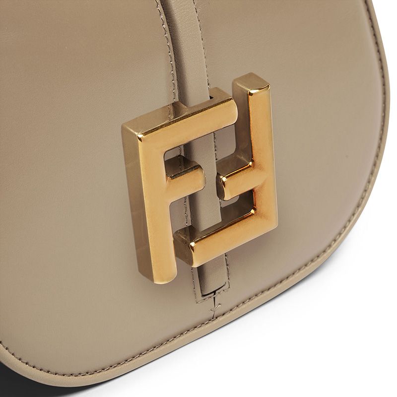 Affordable Fendi Mini C'mon Bag In Calf Leather Grey