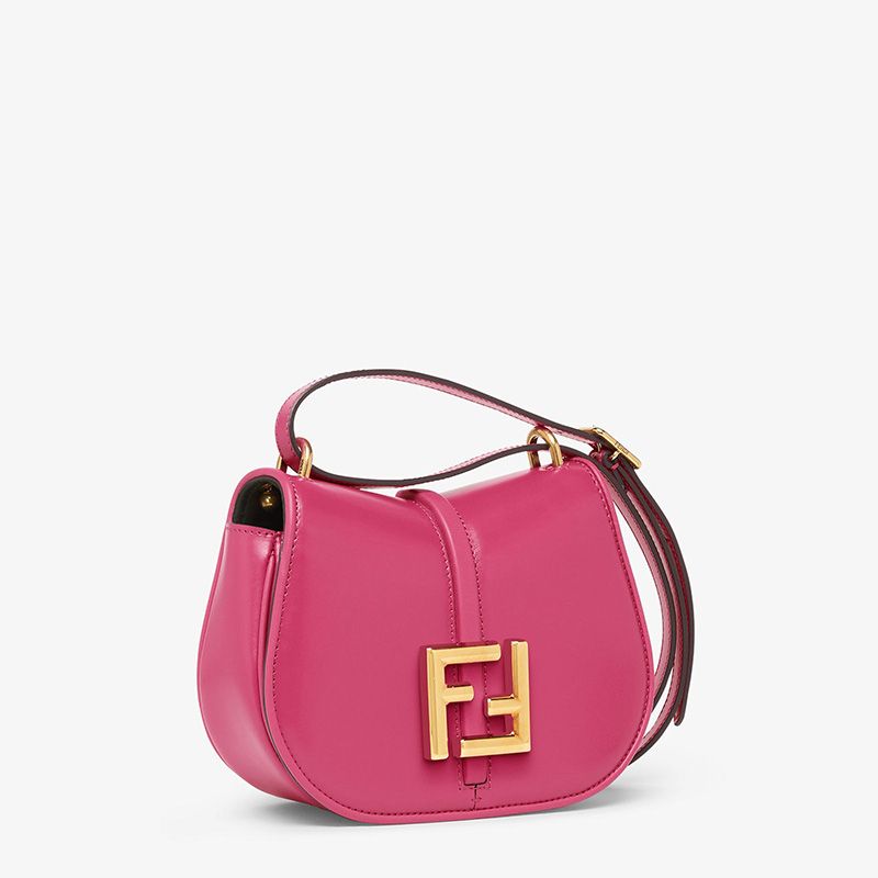 Affordable Fendi Mini C'mon Bag In Calf Leather Rose