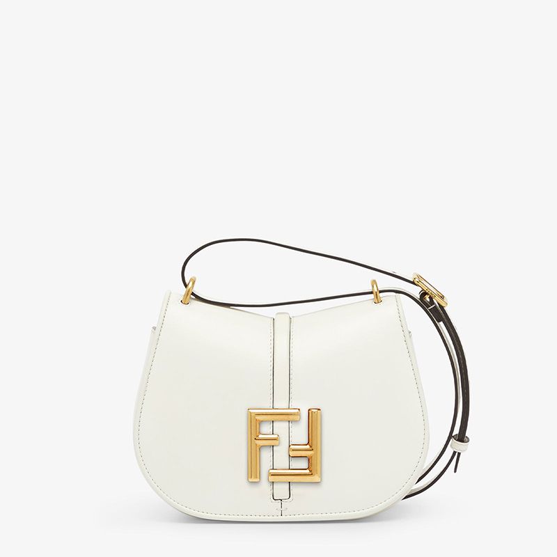 Affordable Fendi Mini C'mon Bag In Calf Leather White