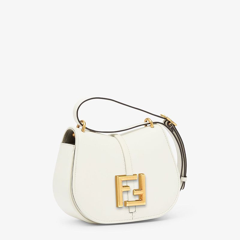 HOT Fendi Mini C'mon Bag In Calf Leather White