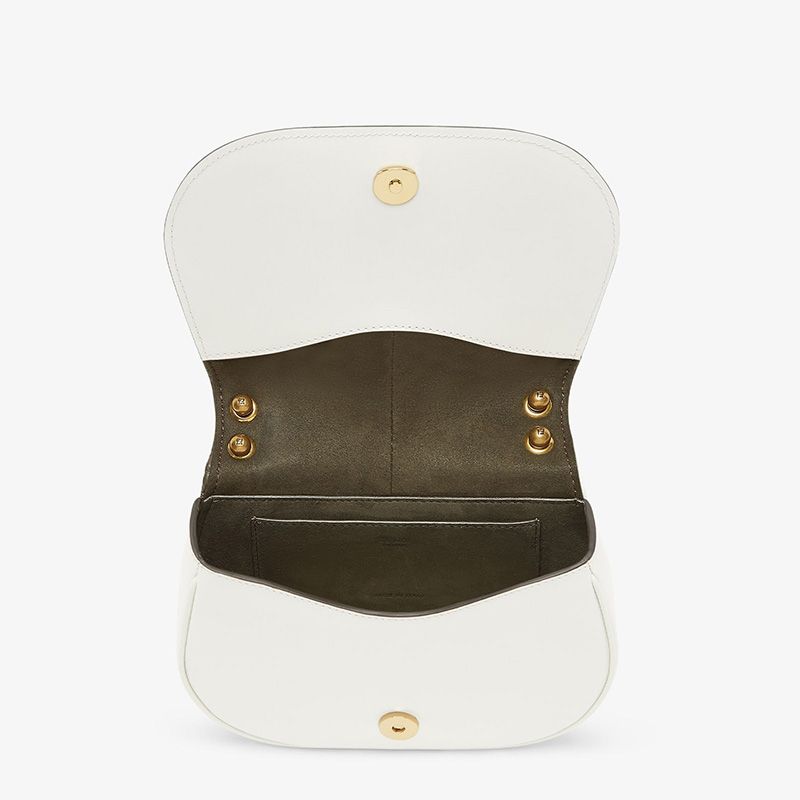 HOT Fendi Mini C'mon Bag In Calf Leather White