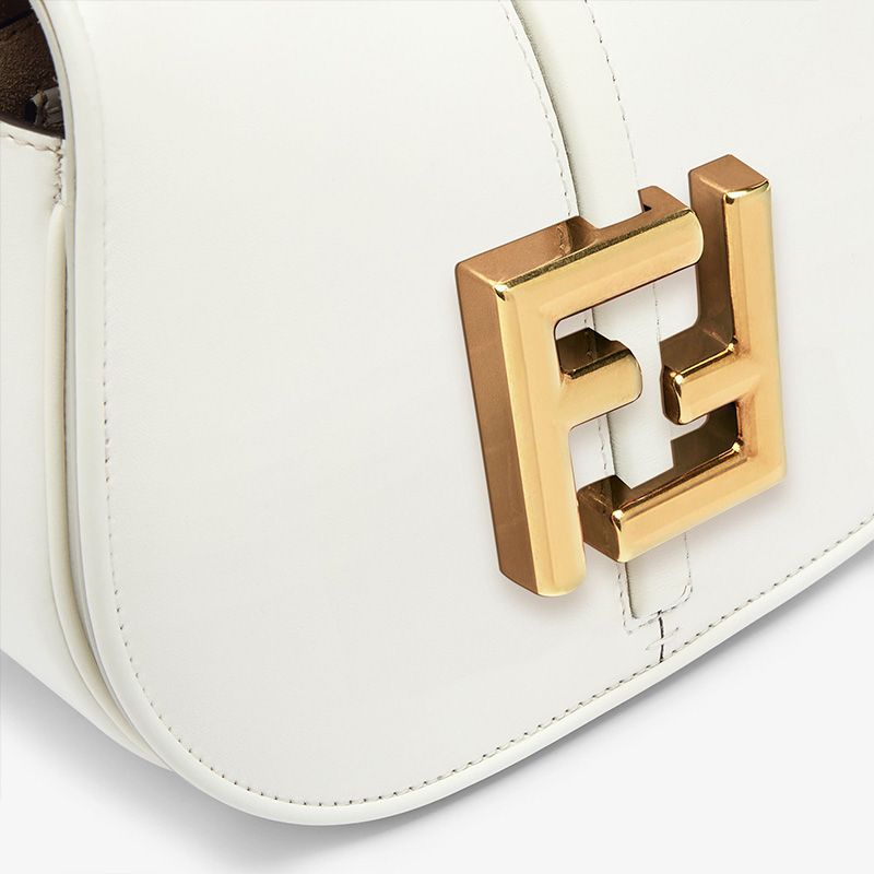 HOT Fendi Mini C'mon Bag In Calf Leather White