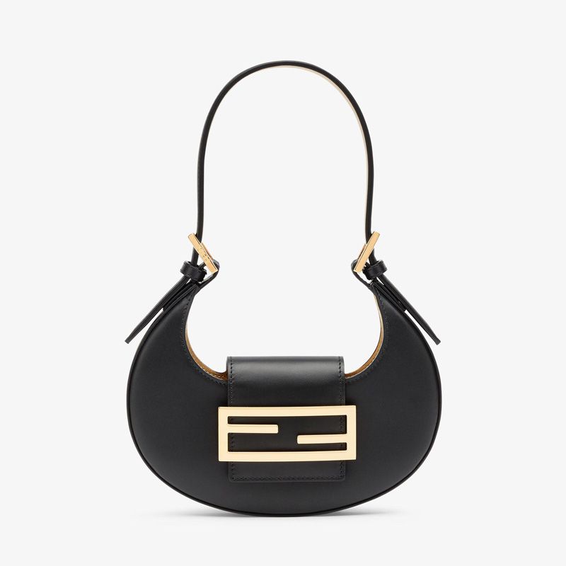 Affordable Fendi Mini Cookie Hobo Bag In Calf Leather Black