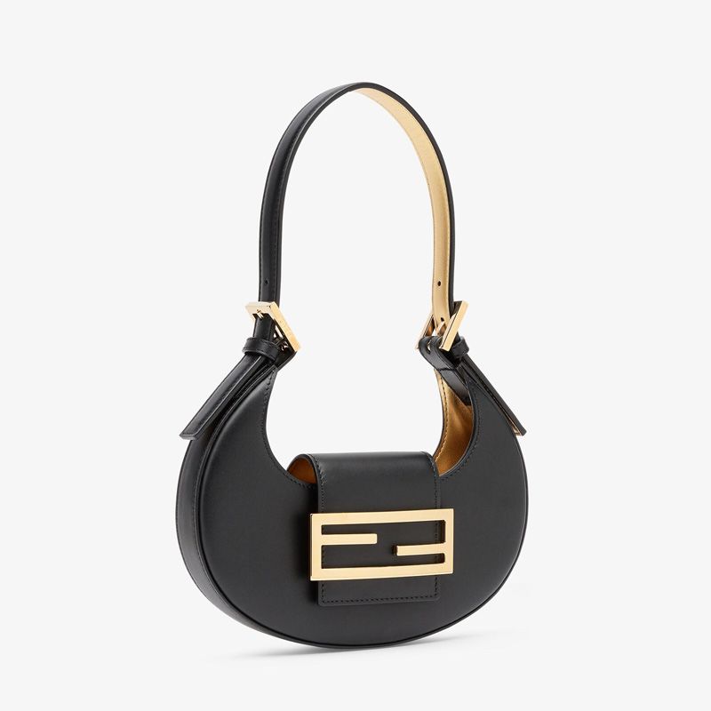 Affordable Fendi Mini Cookie Hobo Bag In Calf Leather Black