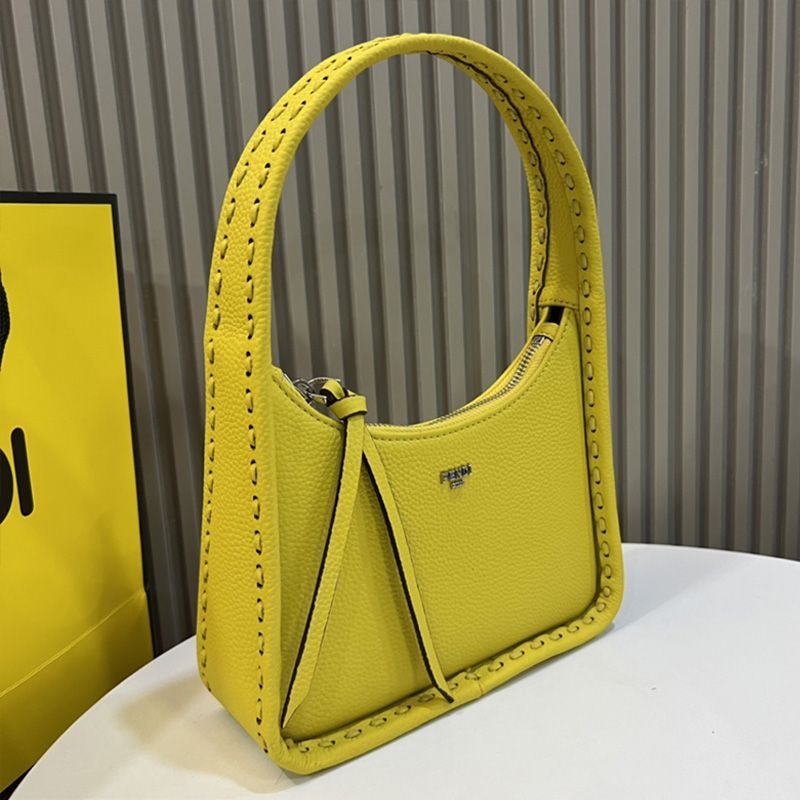 Affordable Fendi Mini Fendessence Bag In Cuoio Romano Leather Yellow