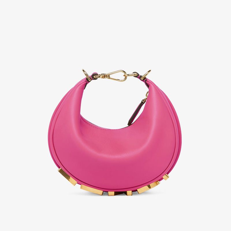 Affordable Fendi Mini Fendigraphy Hobo Bag In Calf Leather Rose