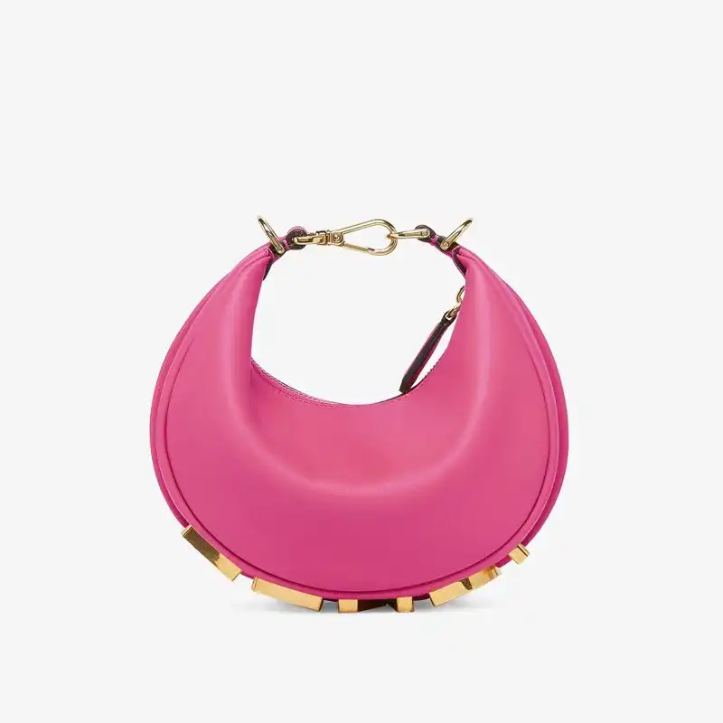 Cheap Fendi Mini Fendigraphy Hobo Bag In Calf Leather Rose