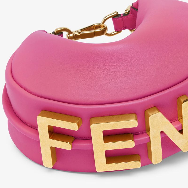 Affordable Fendi Mini Fendigraphy Hobo Bag In Calf Leather Rose