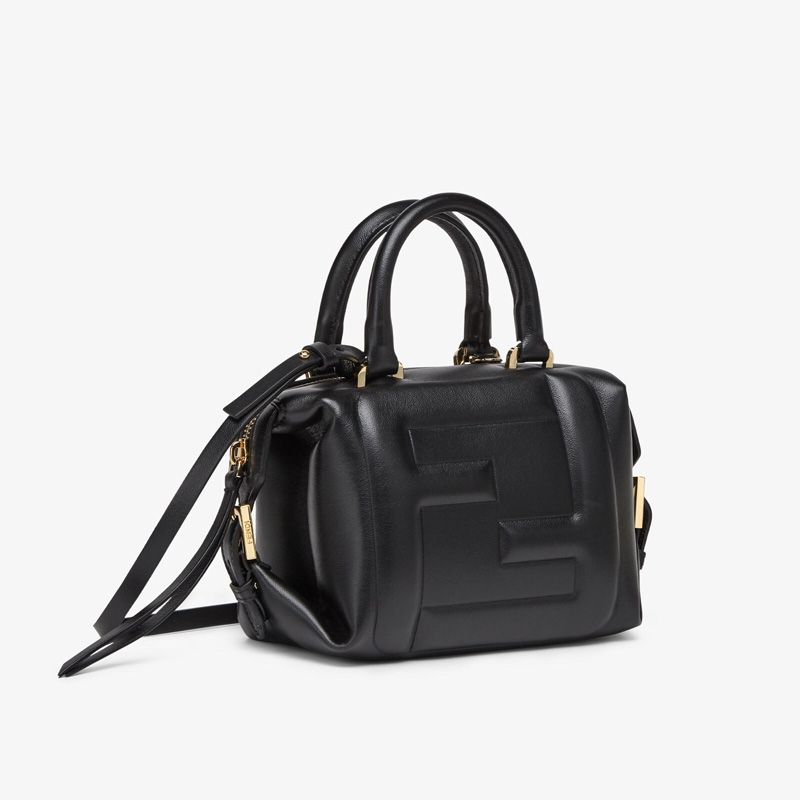 Affordable Fendi Mini FF Cube Bag In Nappa Leather Black