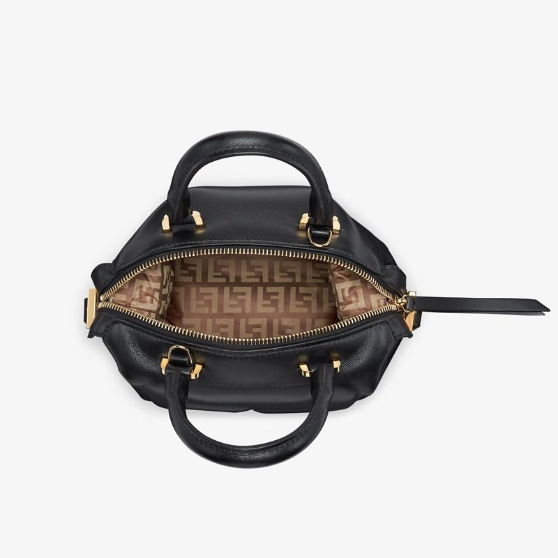 Affordable Fendi Mini FF Cube Bag In Nappa Leather Black