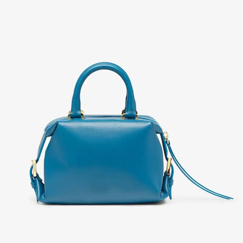 Cheap Affordable Fendi Mini FF Cube Bag In Nappa Leather Blue