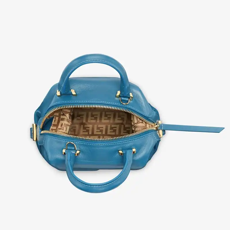 Cheap Affordable Fendi Mini FF Cube Bag In Nappa Leather Blue