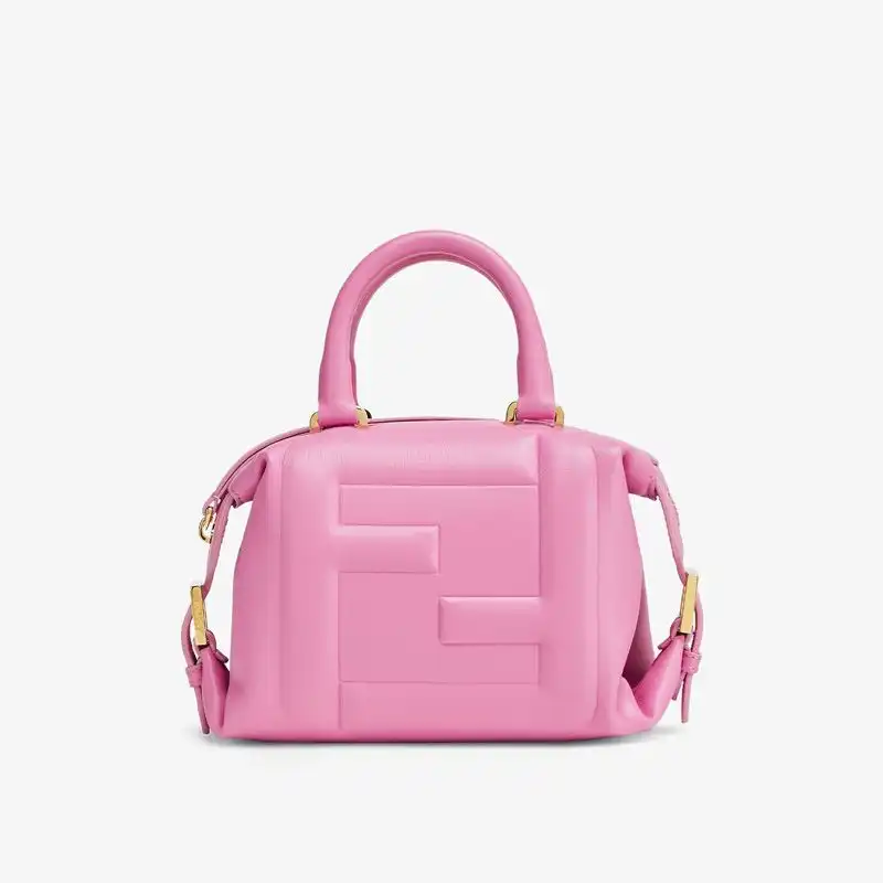 Affordable Fendi Mini FF Cube Bag In Nappa Leather Pink