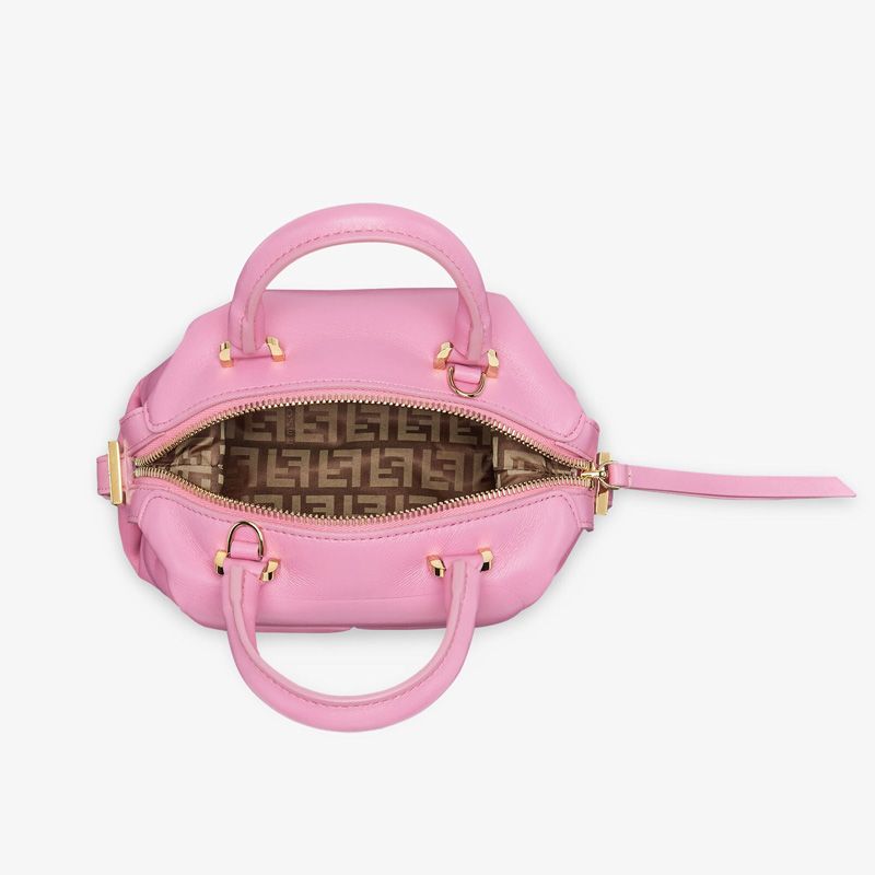 Affordable Fendi Mini FF Cube Bag In Nappa Leather Pink