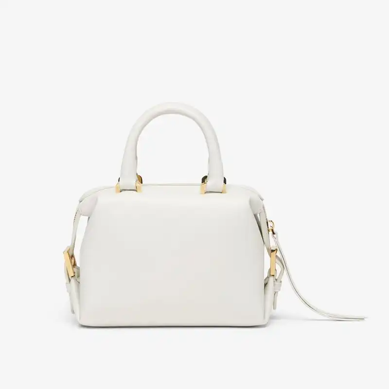 Cheap Affordable Fendi Mini FF Cube Bag In Nappa Leather White