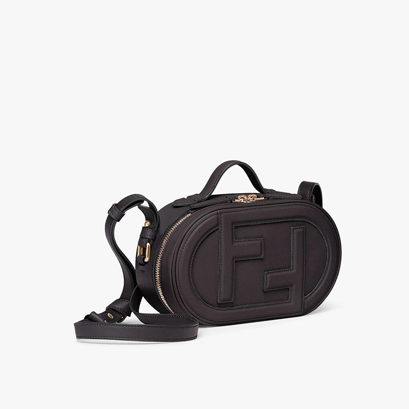 Affordable Fendi Mini O'Lock Camera Case In Calf Leather Black