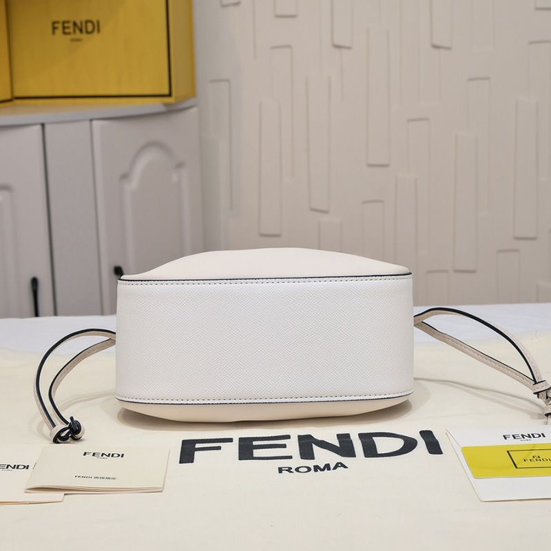 Affordable Fendi Mini Pomodorino Bucket Bag In Calf Leather Beige