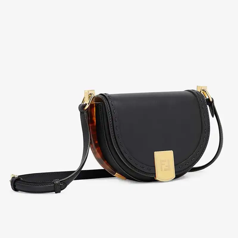 Affordable Affordable Fendi Moonlight Bag In ROMA Logo Calf Leather Black