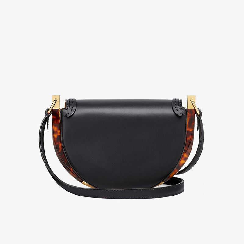 Affordable Fendi Moonlight Bag In ROMA Logo Calf Leather Black