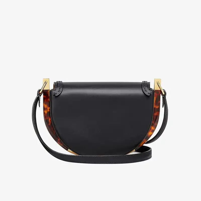 Affordable Affordable Fendi Moonlight Bag In ROMA Logo Calf Leather Black