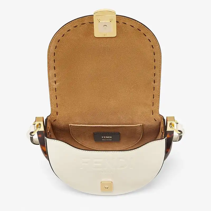 Affordable Affordable Fendi Moonlight Bag In ROMA Logo Calf Leather White