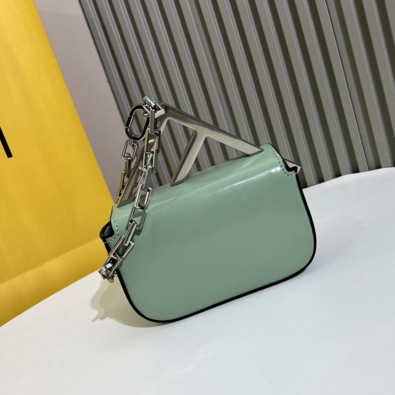 Affordable Fendi Nano F Bag In Calf Leather Green