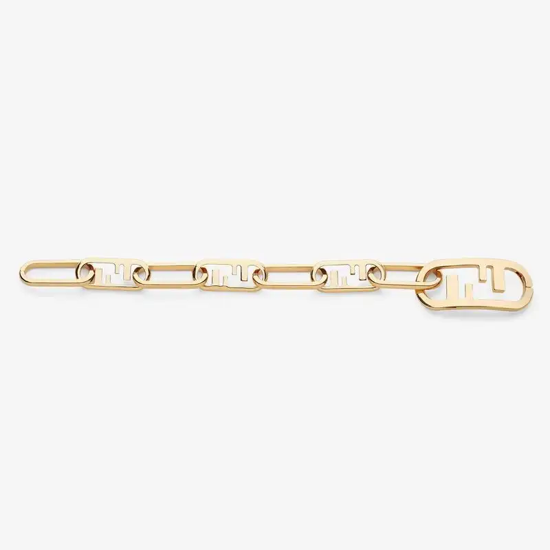 Cheap Fendi O'Lock Mesh Bracelet In Metal Gold