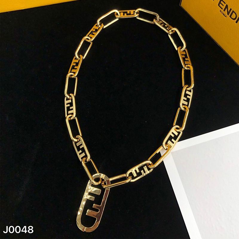 Affordable Fendi O'Lock Mesh Choker In Metal Gold