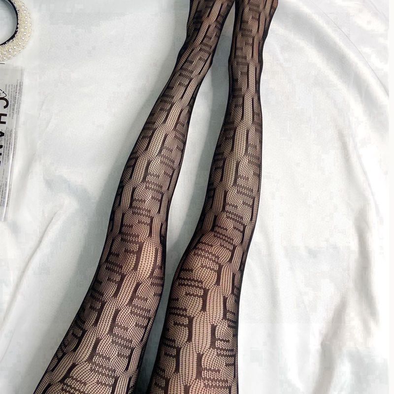 Affordable Fendi Pantyhose In FF Netting Mesh Black