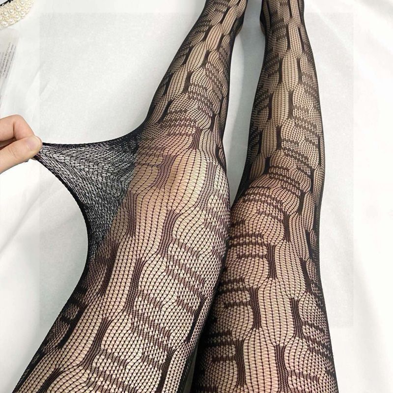 Affordable Fendi Pantyhose In FF Netting Mesh Black