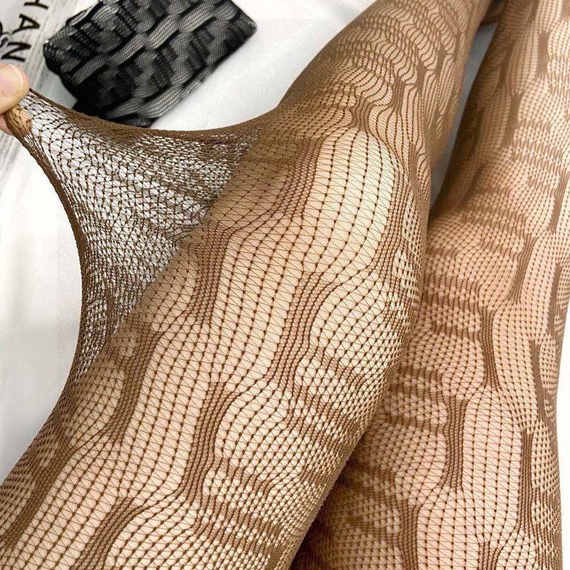 Affordable Fendi Pantyhose In FF Netting Mesh Khaki