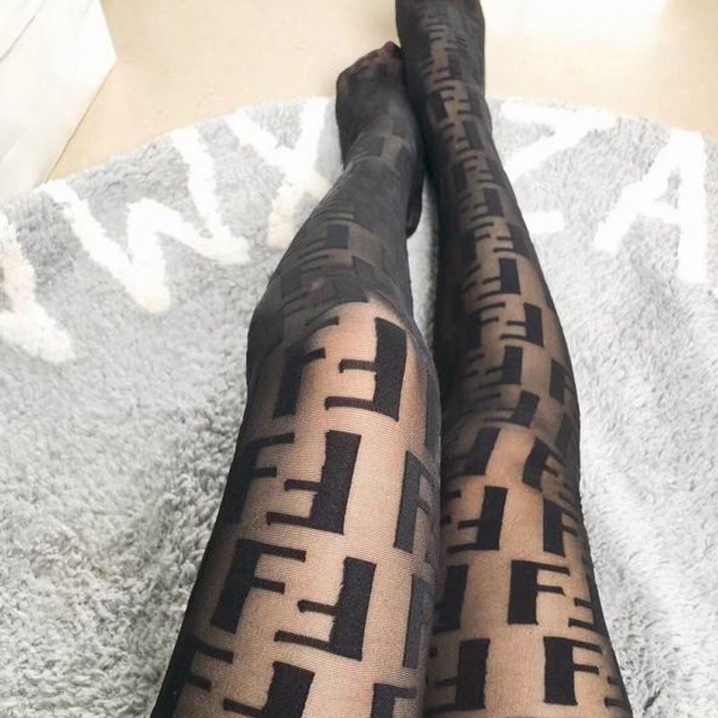 Affordable Fendi Pantyhose In FF Motif Nylon Black