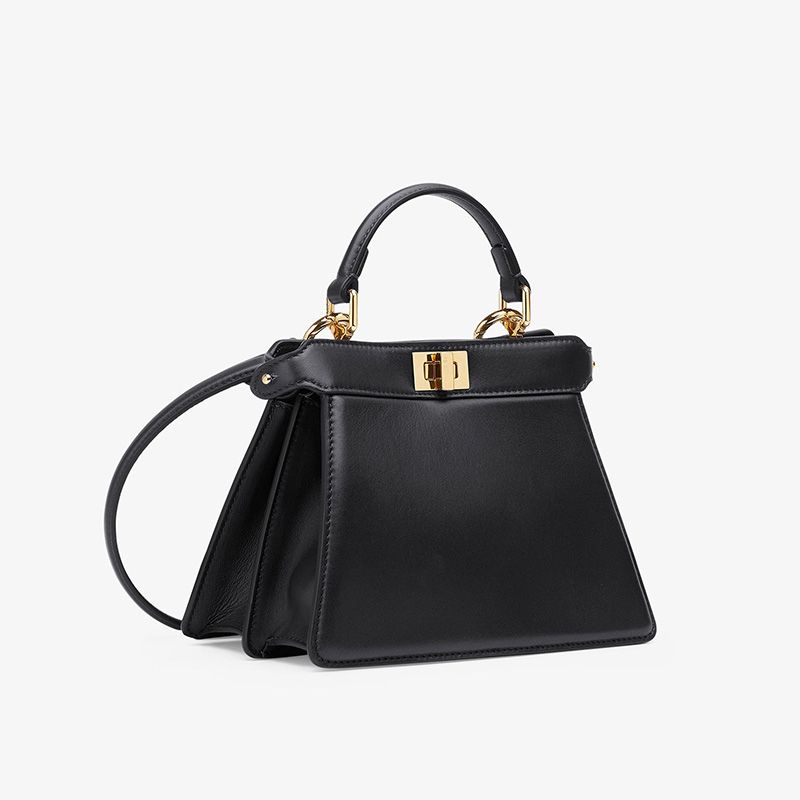 Affordable Fendi Petite Peekaboo ISeeU Bag In Nappa Leather Black