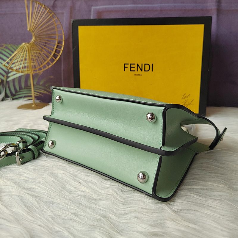 HOT Fendi Petite Peekaboo ISeeU Bag In Nappa Leather Green