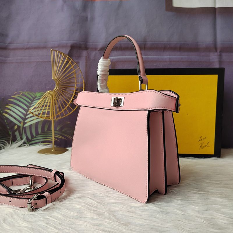 Affordable Fendi Petite Peekaboo ISeeU Bag In Nappa Leather Pink