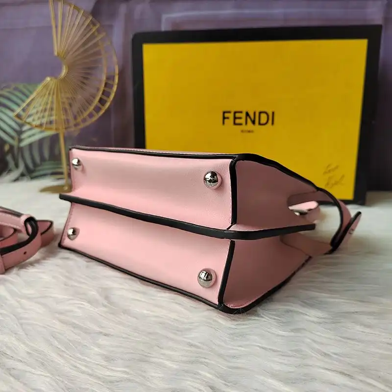 Affordable Fendi Petite Peekaboo ISeeU Bag In Nappa Leather Pink