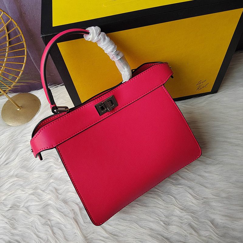 Affordable Fendi Petite Peekaboo ISeeU Bag In Nappa Leather Rose