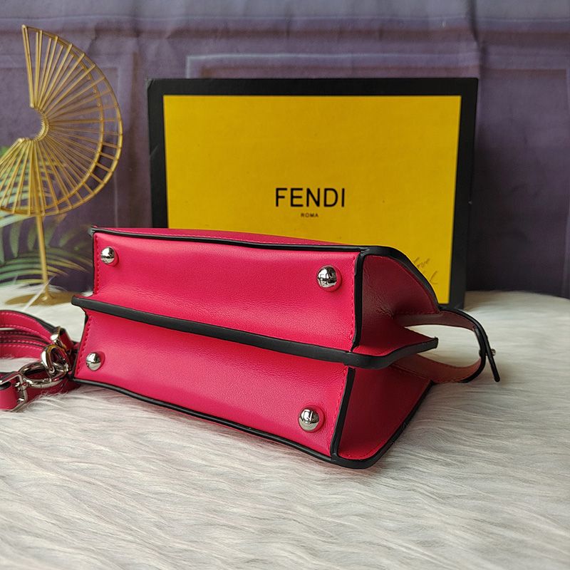 Affordable Fendi Petite Peekaboo ISeeU Bag In Nappa Leather Rose