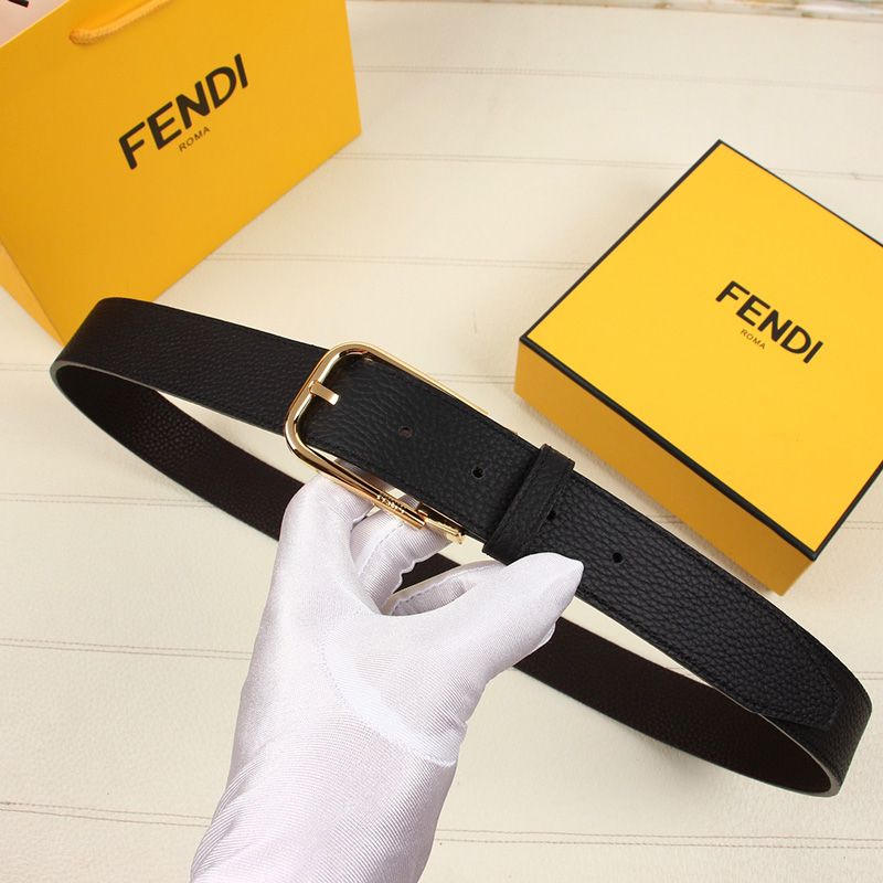 Affordable Fendi Pin Buckle Belt In Calf Leather Black