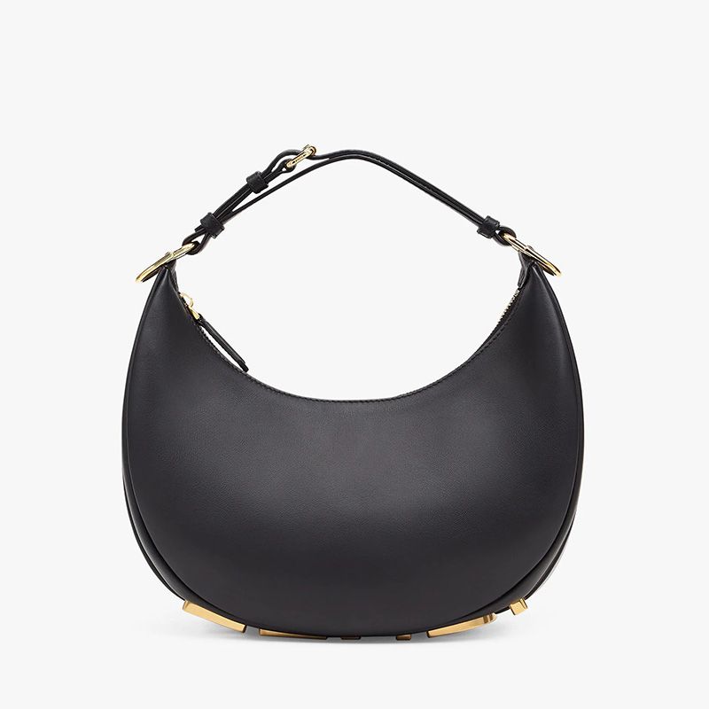 Affordable Fendi Small Fendigraphy Hobo Bag In Calf Leather Black