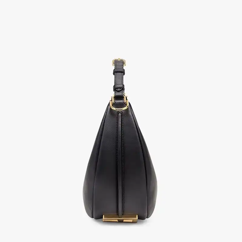 Cheap Fendi Small Fendigraphy Hobo Bag In Calf Leather Black