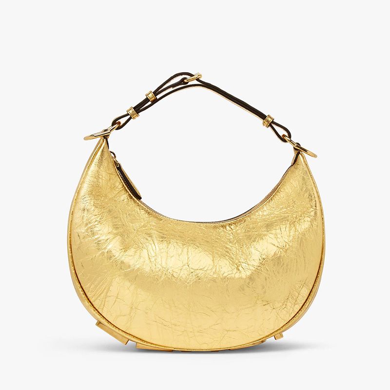 Affordable Fendi Small Fendigraphy Hobo Bag In Calf Leather Gold