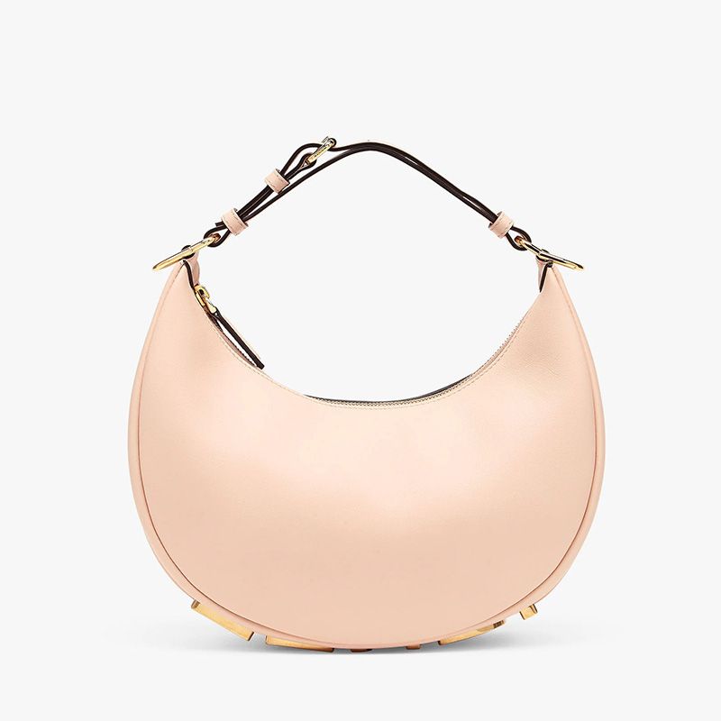 Affordable Fendi Small Fendigraphy Hobo Bag In Calf Leather Pink