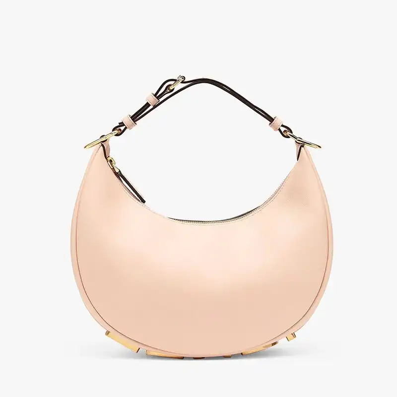 Fendi Small Fendigraphy Hobo Bag In Calf Leather Pink