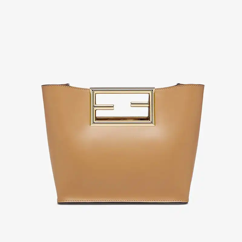 Affordable Fendi Small Way Bag In Calf Leather Apricot