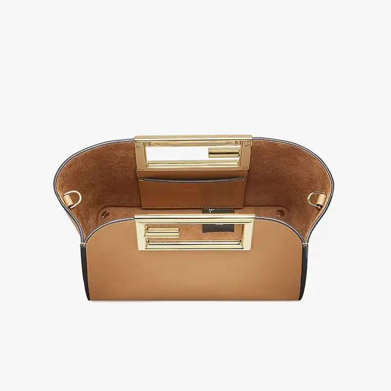 Affordable Fendi Small Way Bag In Calf Leather Apricot