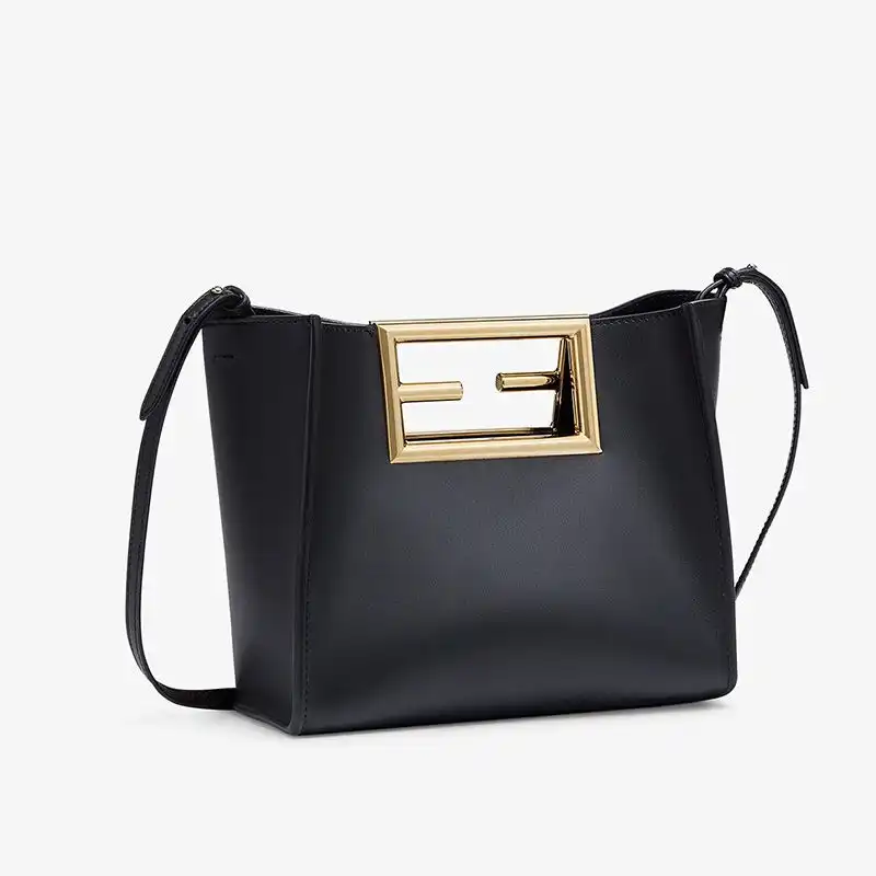 Affordable Fendi Small Way Bag In Calf Leather Black