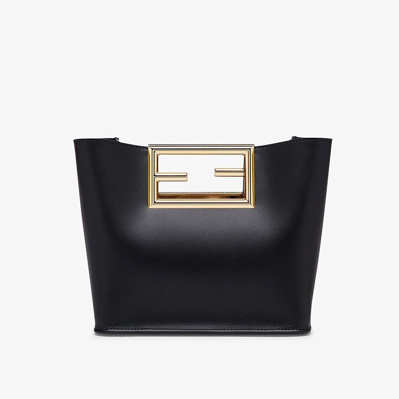 Affordable Fendi Small Way Bag In Calf Leather Black