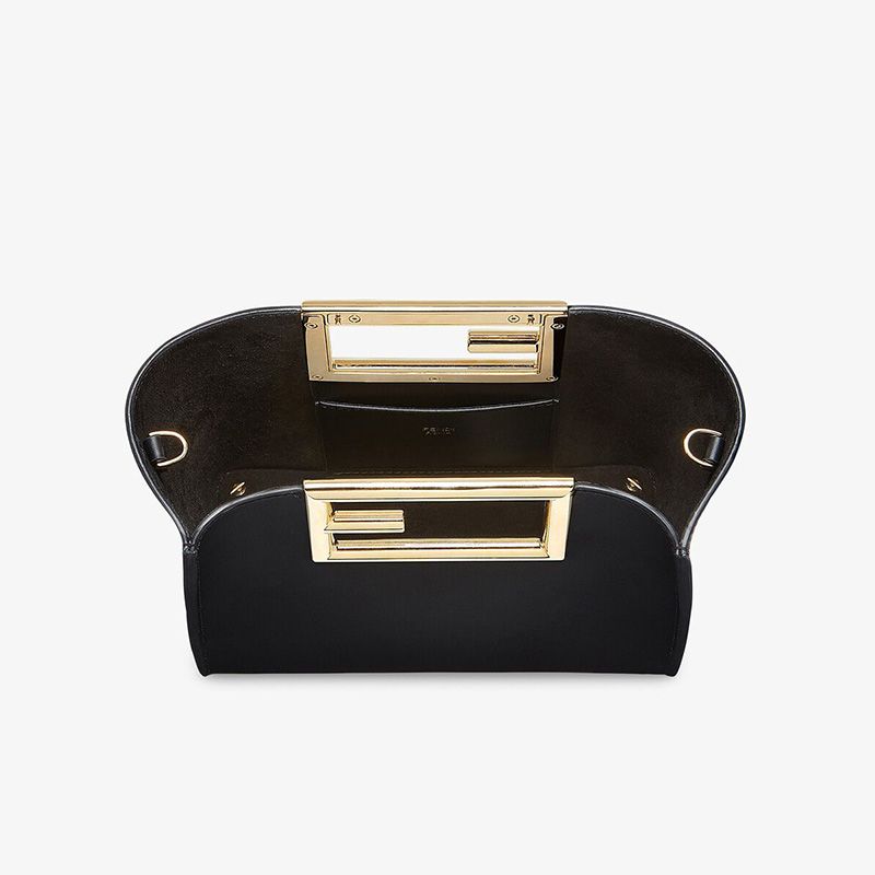 Affordable Fendi Small Way Bag In Calf Leather Black